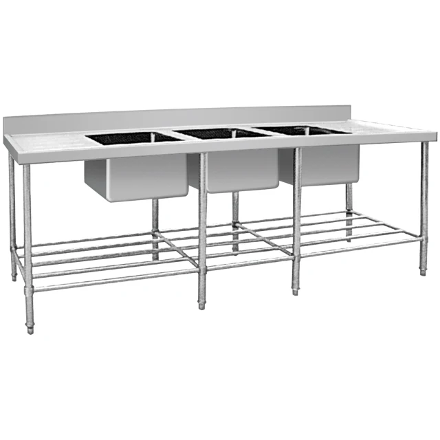 2022 #304 #201 Stainless Steel Commercial Restaurant Kitchen Work Table Sink
