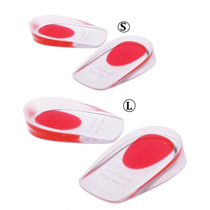 Plantar Fasciitis Inserts Bone Spurs Heel Pain Relief Insole Cushions Support Protectors Pads PU Silicone Gel Heel Cups HA00432