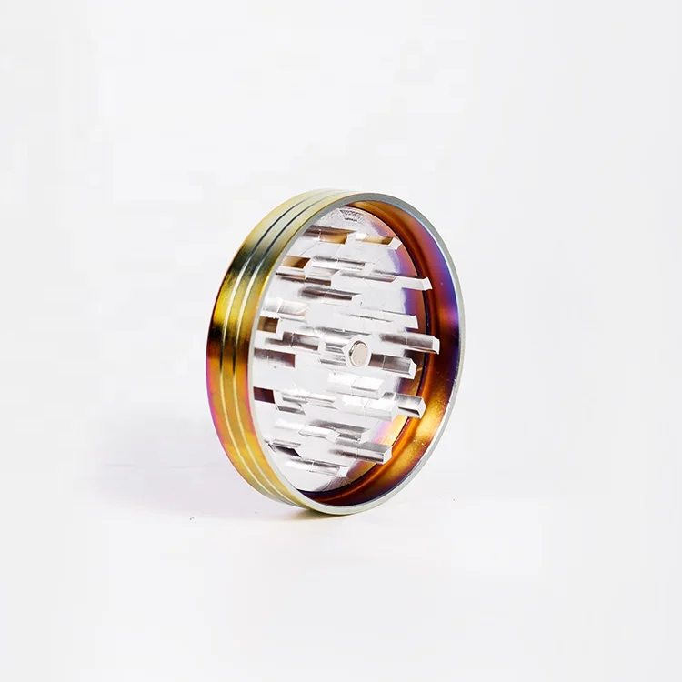 Fashion customize 60*50mm 4parts zinc alloy herb smoking grinder