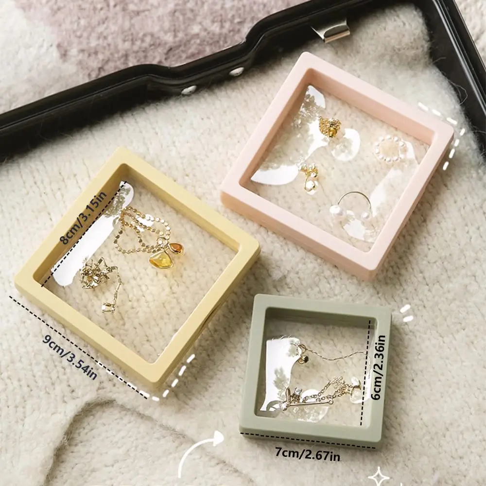 3D Floating Frame Display Case Pe Film Box Suspension Stand Holder for AA Medallion Antique Challenge Coins Chip Jewelry Pin