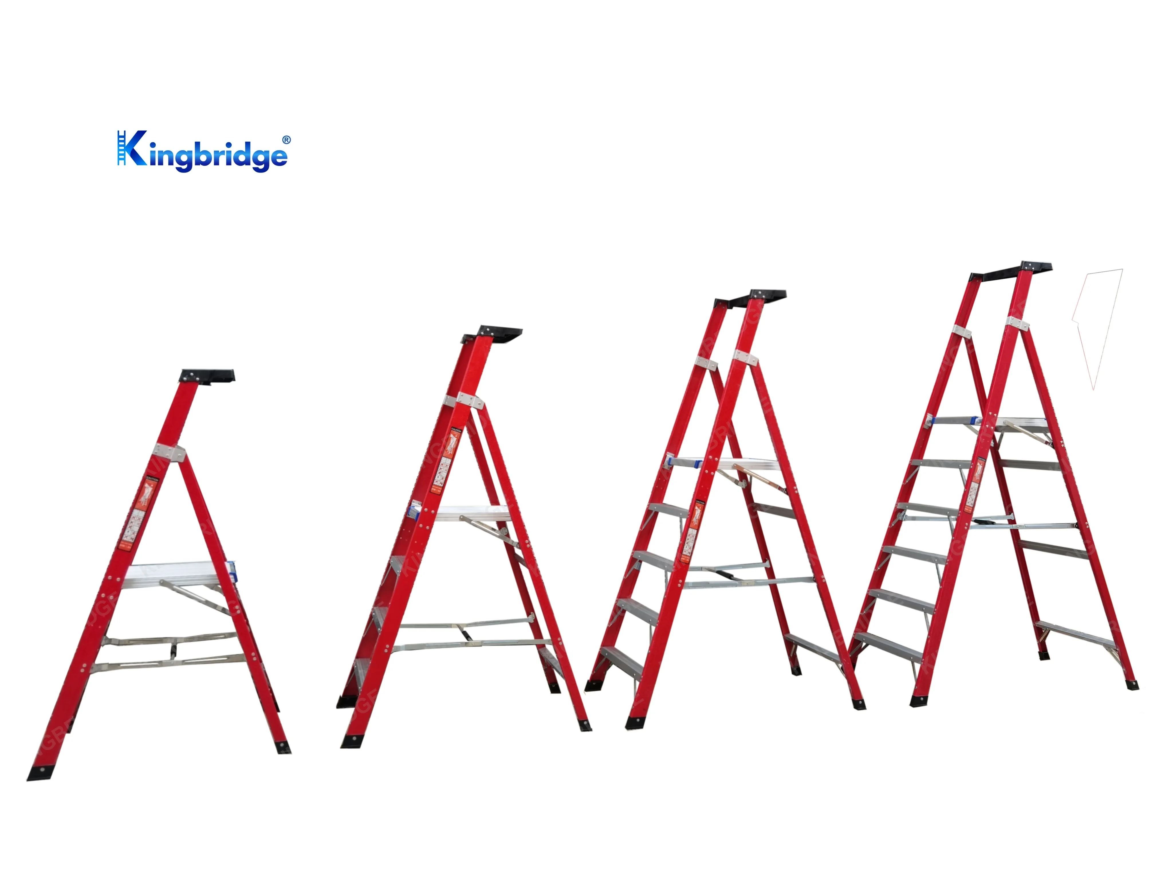Kingbridge полная изоляция портативная Стекловолоконная Складная платформа лестница с подносом для инструментов Мобильная безопасная