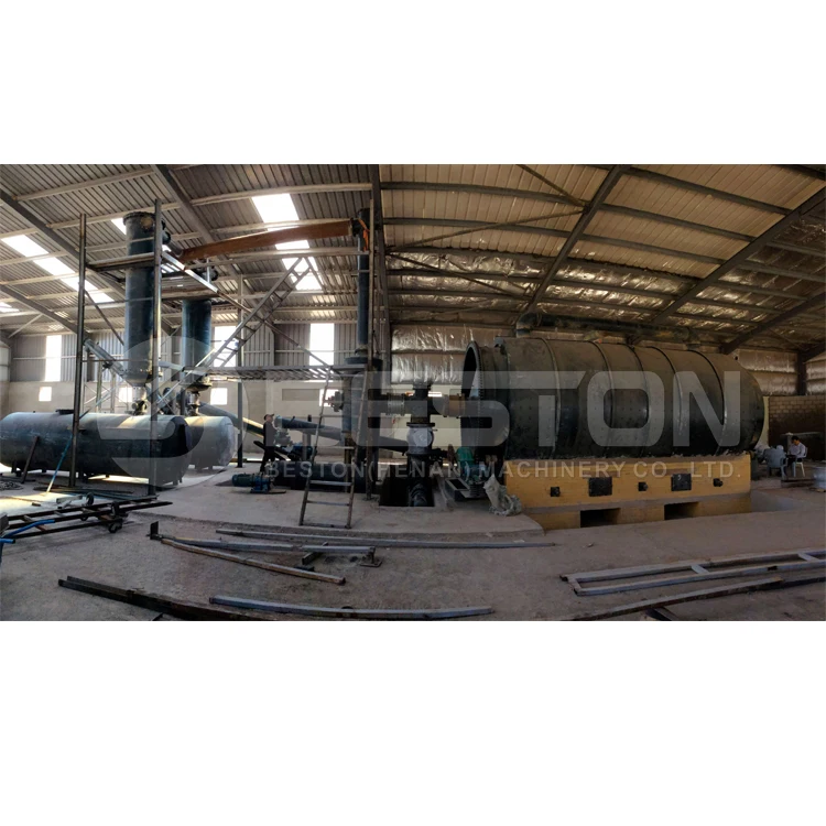 High quality continuous thermal decomposition tyre plastic pyrolysis plant to carbon black