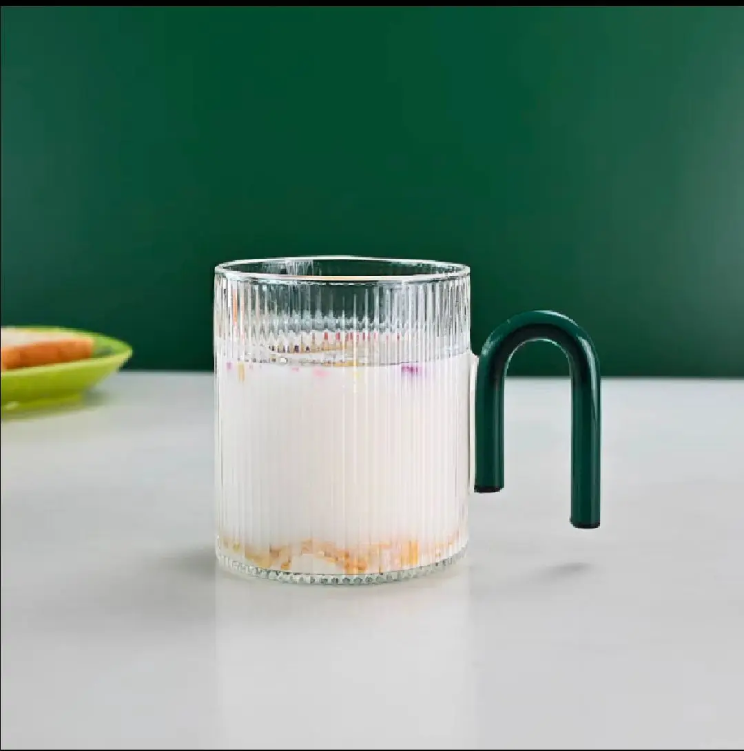 Wholesale 350ml Coffee Cups Reusable Heat Resistant Tinted Glass Cup Aesthetic Tea Cups Restaurant Glassware