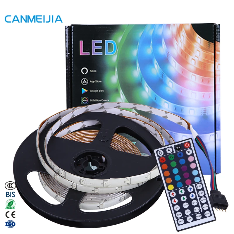12V Fuente De Luz Led Rgb Rope освещение Наружный свет 2835 Светодиодная лента цвета пиксель неоновая Светодиодная лента 5M гибкие светодиодные полосы
