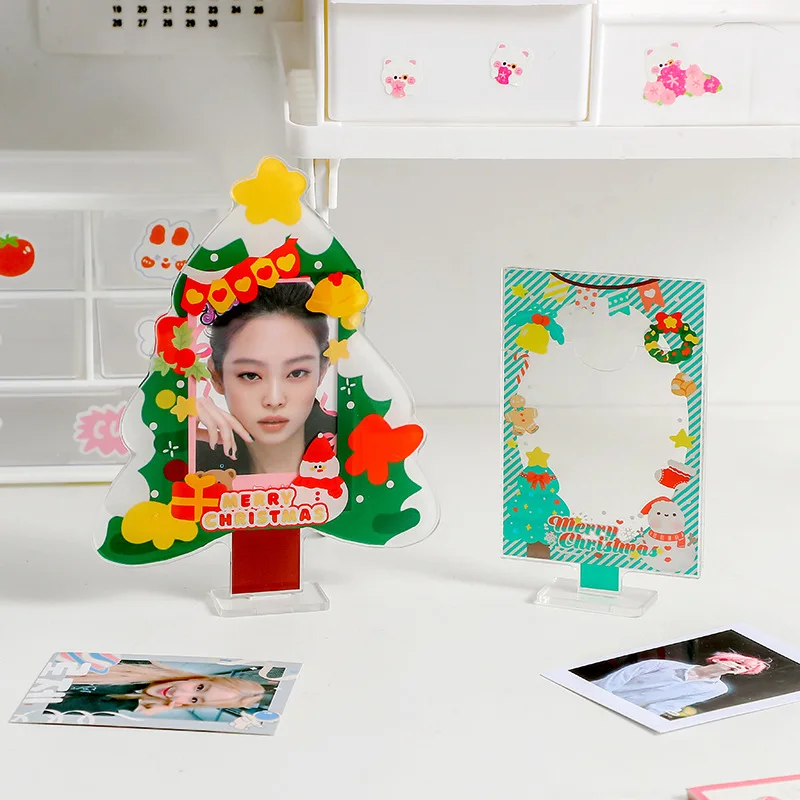 2022 Новый рождественский маленький держатель для карт милый Настольный индивидуальный акриловый