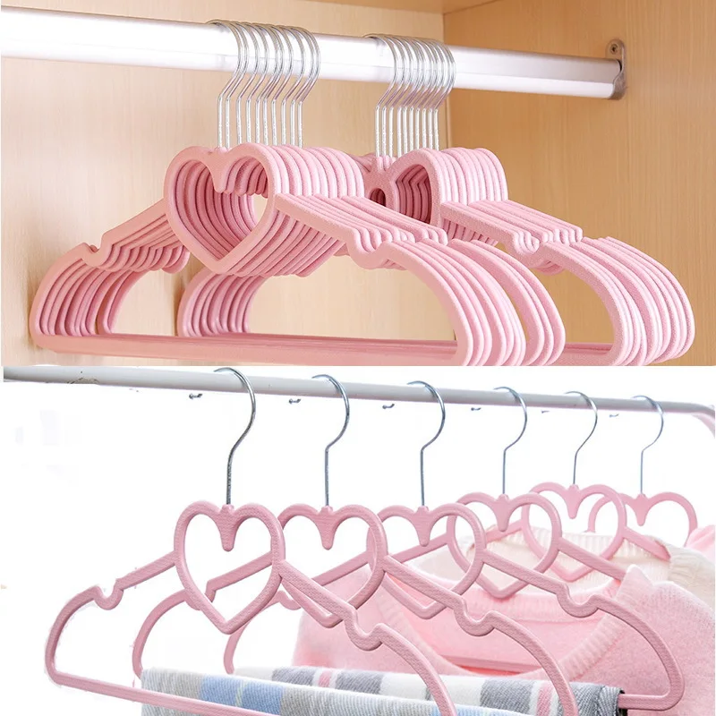 HYB OEM rak gantungan Heart Bow-knot Portable Rotating Colored Hanger