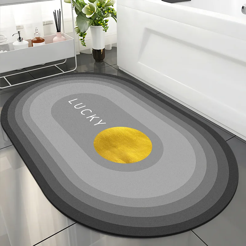 Factory price wholesale custom bathroom anti slip absorb diatomite bath mat quick drying super absorbent floor mat