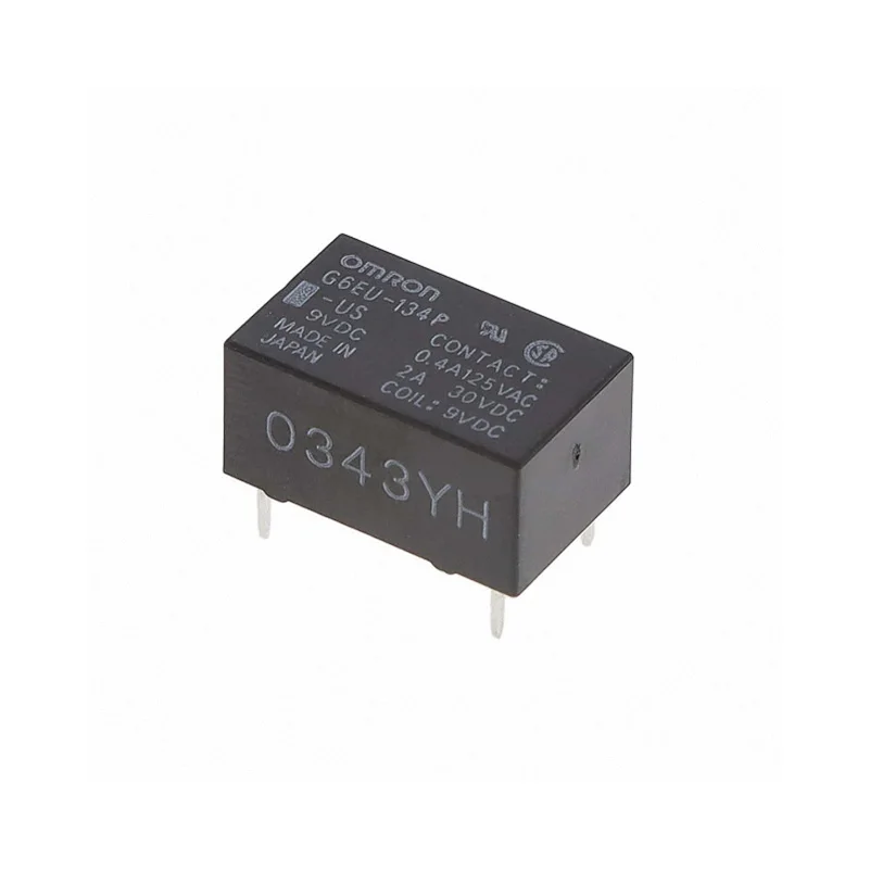 PCB Relays Accessory G6EU-134P-US DC9 G6E General Purpose Relay SPDT 1 Form C 9VDC Coil Through Hole G6EU-134P-US-DC9 PC Pin