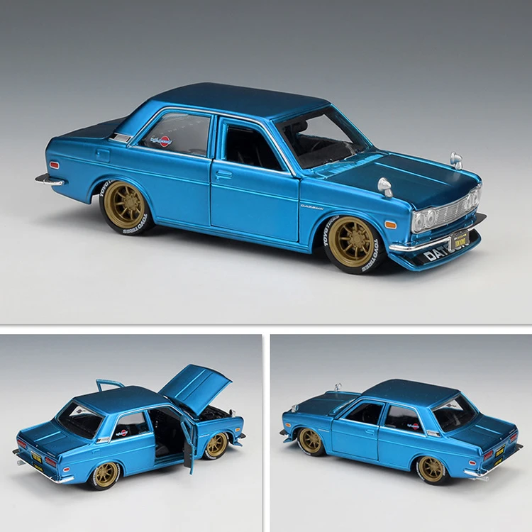 Модель Maisto литая под литой 1/24 модель 1971 510 Datsun чугунная автомобилей имитация открытых дверей автомобиль