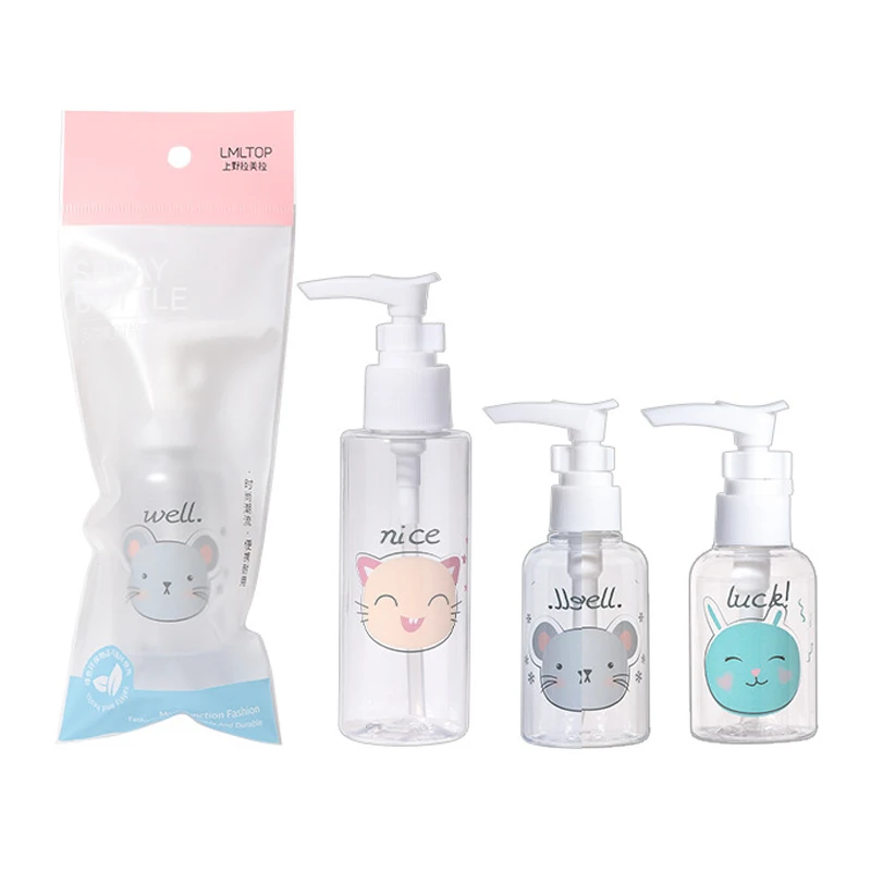 LMLTOP 50ml 75ml 100ml Pump Bottle Private Label Toiletry Travel Bottles Plastic Pump Bottle For Skincare LM732 733 734