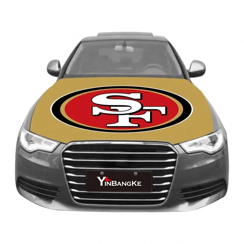 Factory Outlet Promotional Product Custom Flags Sport Event San Francisco 49Ers Car Hood Cover Flag