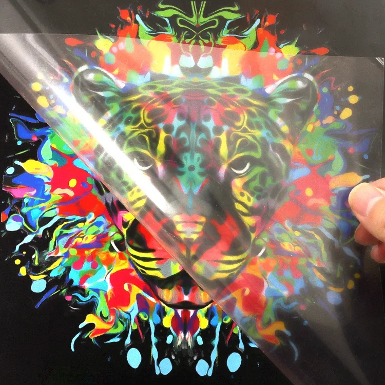 dtf 3d digital sticker custom iron on plastisol heat transfer paper printing logo label for t-shirt