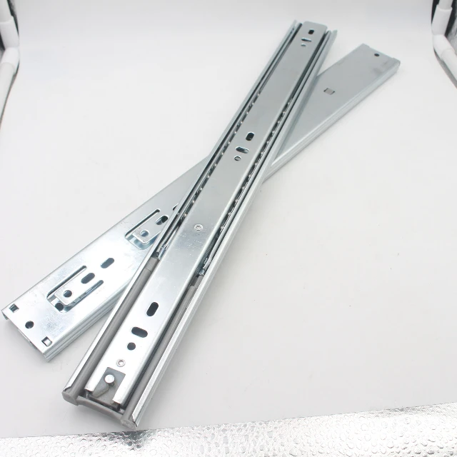 HOONE 3 Fold Jieyang Hardware Channel Push Open Soft Close Full Extention One Cabinet Drawer Slides