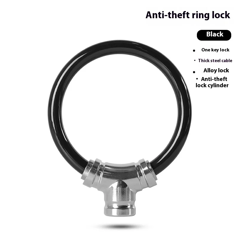 Colorful Anti-Theft Mini Zinc Alloy Bicycle Ring Lock Portable Safe U-Style U-Lock for MTB Mountain Bikes Made Silicone Cable