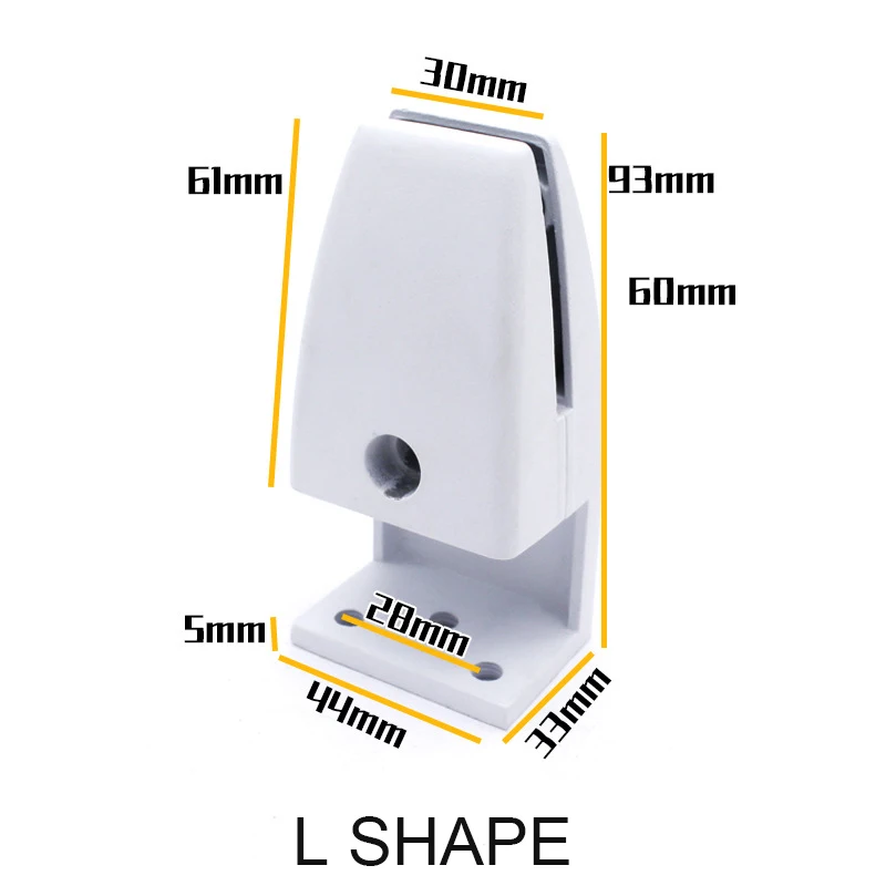 Office desk aluminium L shape screen clamp