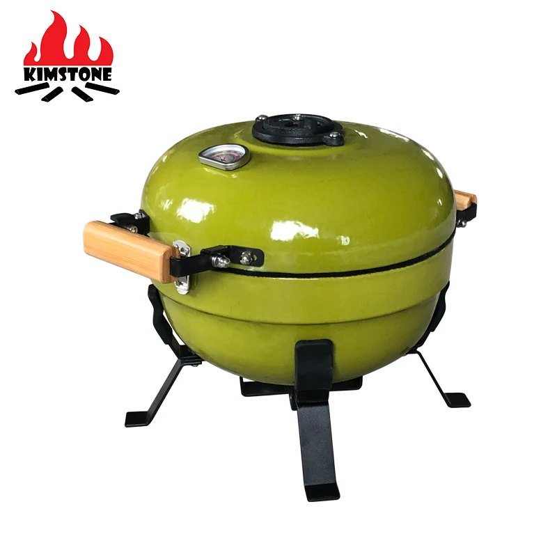 Kimstone 12 Inch Mini  Barbecue Kamado Portable Tandoor Clay Oven Charcoal BBQ Grill Table Smoker