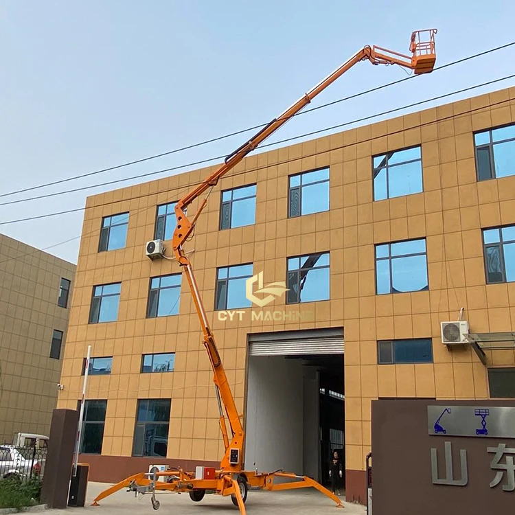 
electricity / Gasoline / Diesel Truck Trailed Boom Lift Tow Behind Bucket Lift 