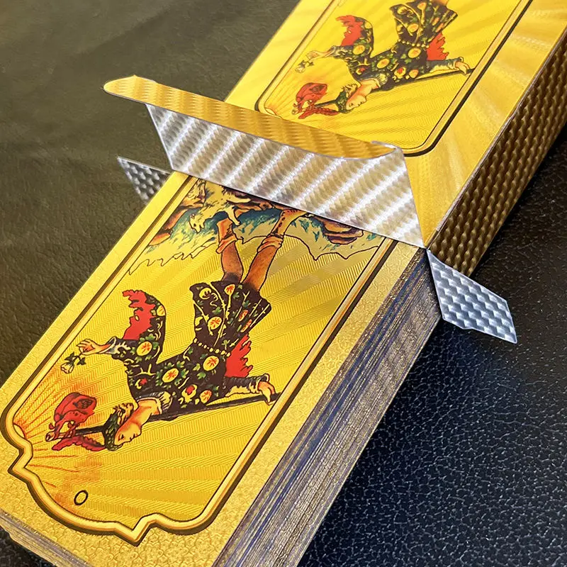 High Quality Tarot Card Custom Printing Plastic Golden Tarot Cards In Stock