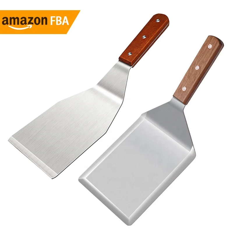 New Product Ideas 2024 Stainless Steel Metal Griddle Hamburger Turner Scraper