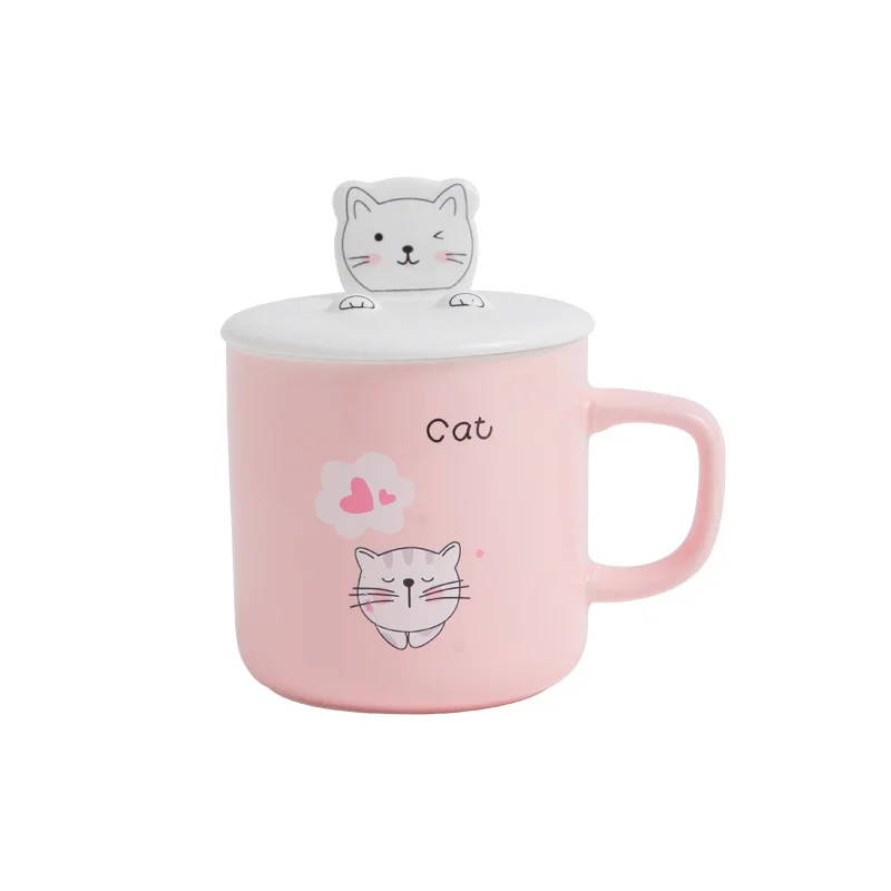 kawaii cup lovely gift for girls cute milk mug cute coffee ceramic mugs cute bunny rabbit design mug