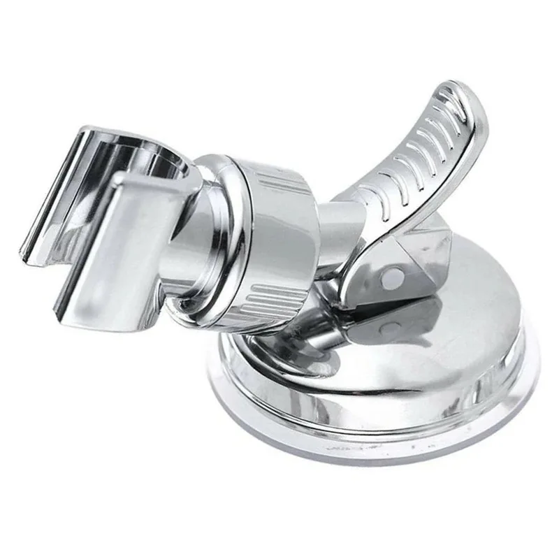 Universal Adjustable Hand Shower Holder Suction Cup Holder Full Plating Shower Rail Head Holder