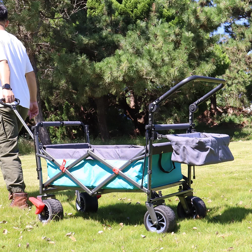 Portable outdoor tourism, high quality and large capacity, new customized wholesale Outdoor Folding Garden Beach Wagon For Kids