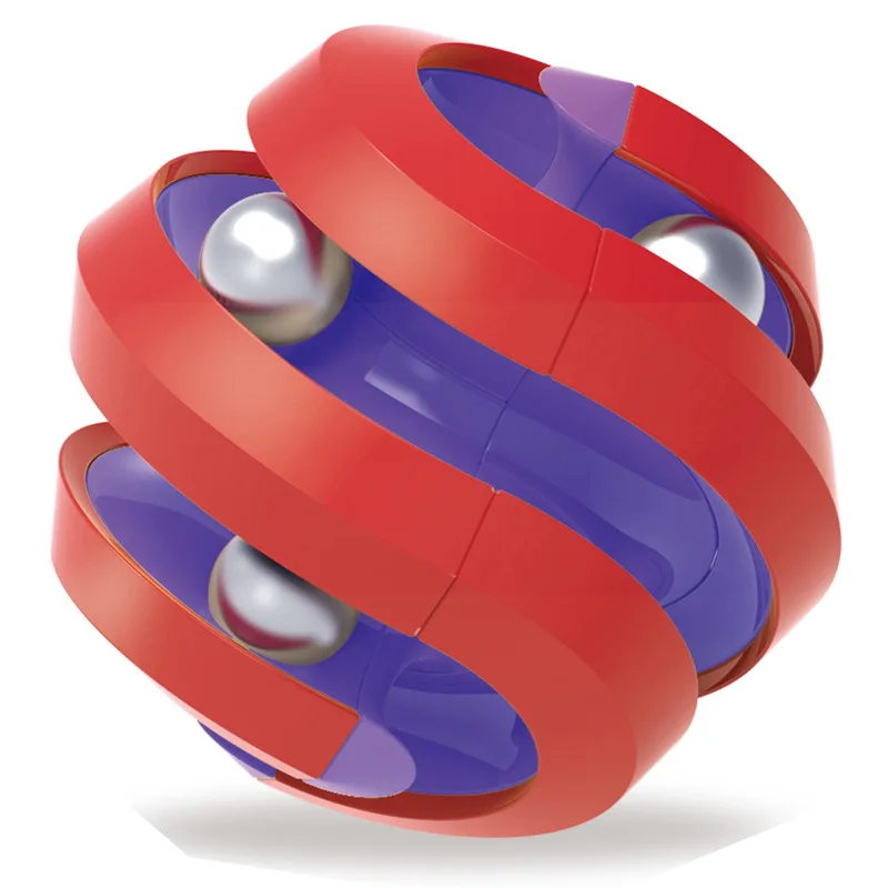 Magic Cube Orbit Ball Fidget Spinning Bead Orbit Ball Cube Toy Stress Release Metal Bead Fidget Finger Spinner Toys