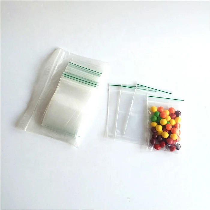 Закрывающийся пластиковый прозрачный мешок застежки-молнии food grade ldpe мини ziplock мешки