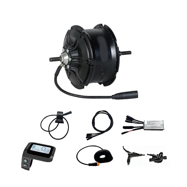2024 Electric Bicycle Part E Bike Rear Wheel Hub Motor Set 12 14 16 20 26 28 Inch 36v 48v 250w 350w With LCD Conversion Kit