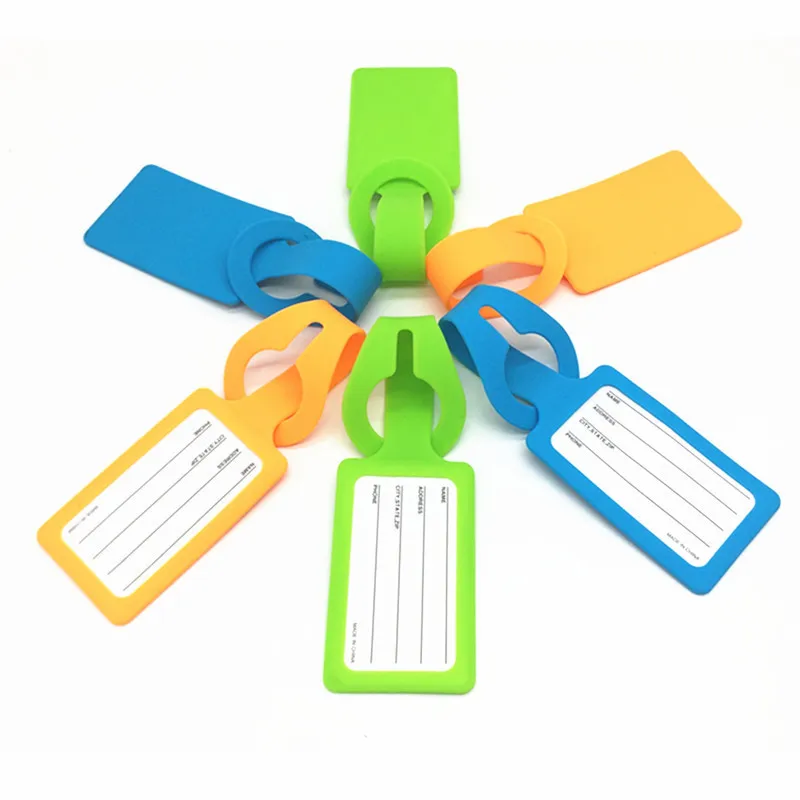 wholesale hot sale in stock silicone pvc pu leather customized airplane luggage tag