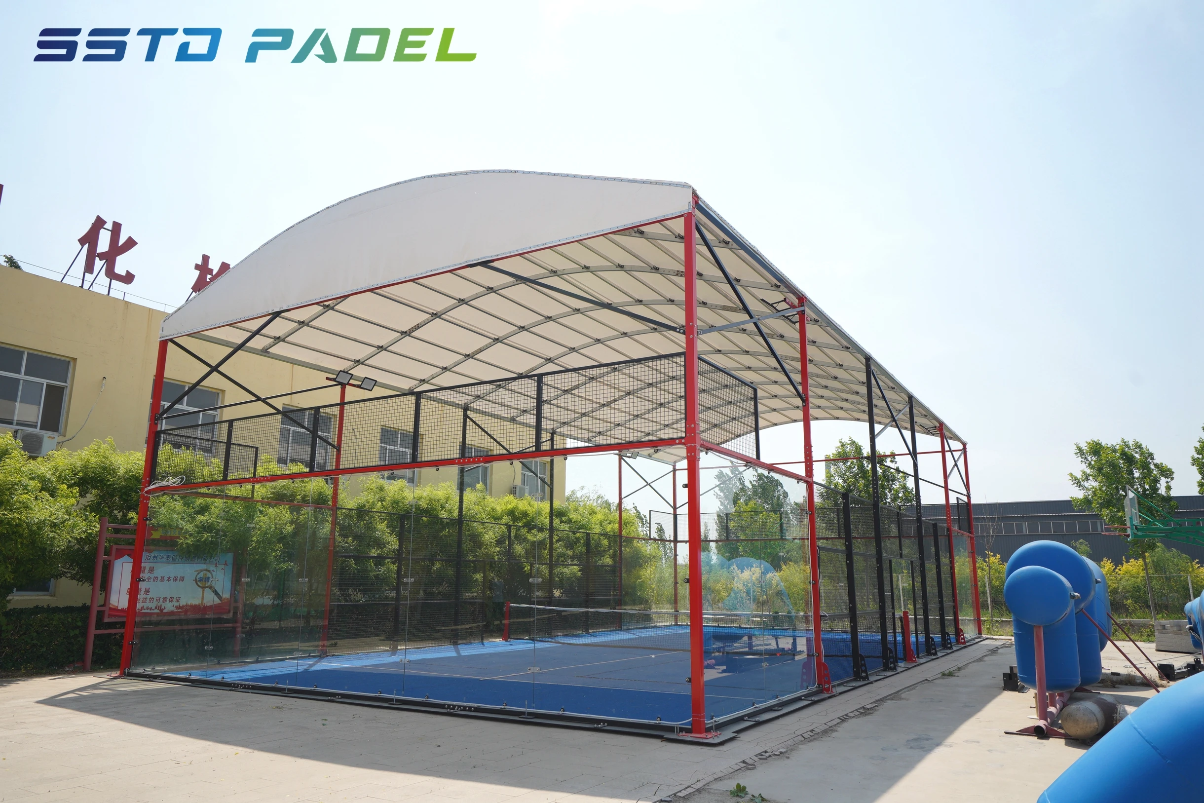 Padel палатка весло Теннисный корт PVDF крыша панорамный полный плюс потолка