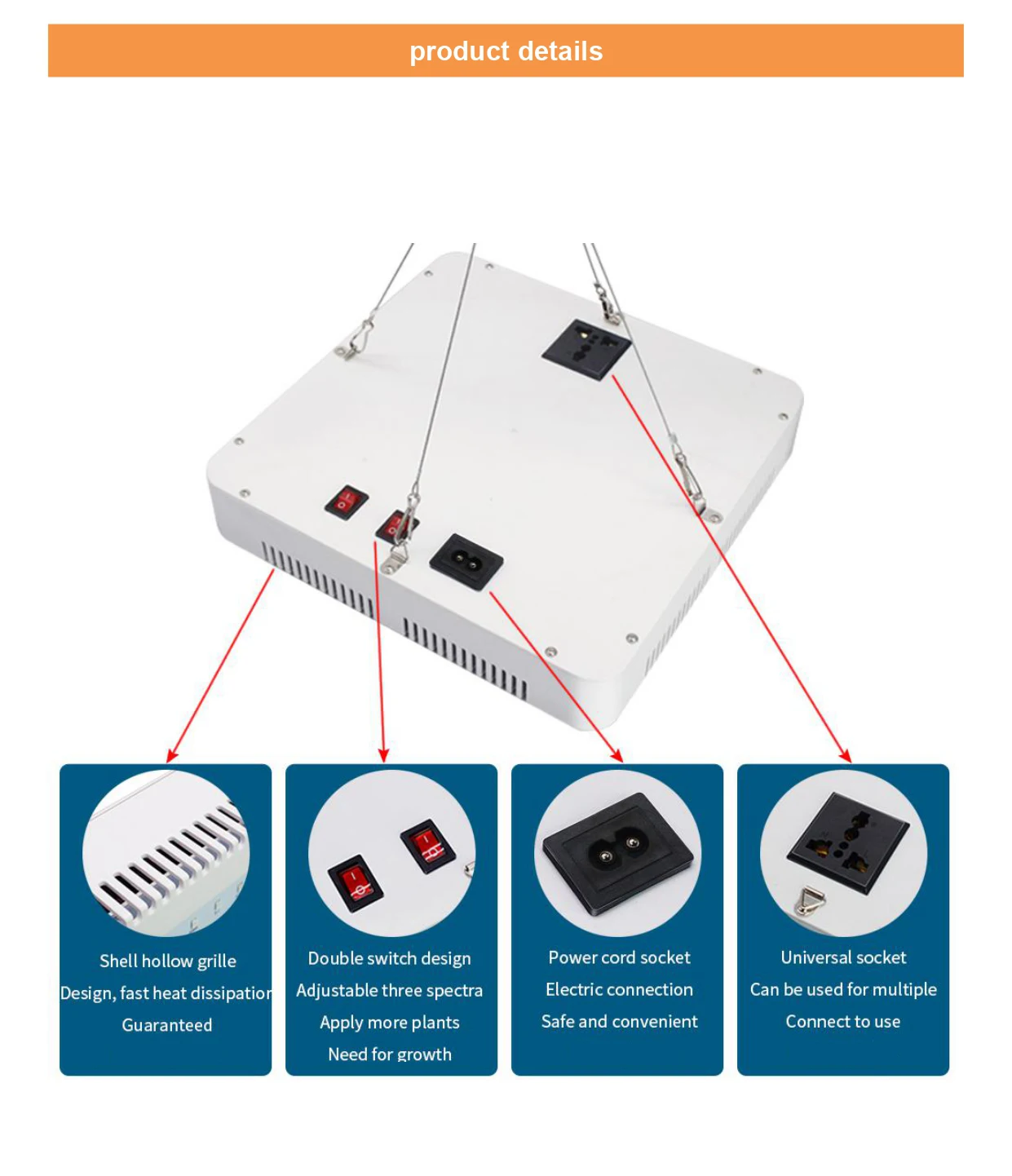 
Wholesale Full Spectrum Dimmable 40W Plant Waterproof Led Uv Grow Light 