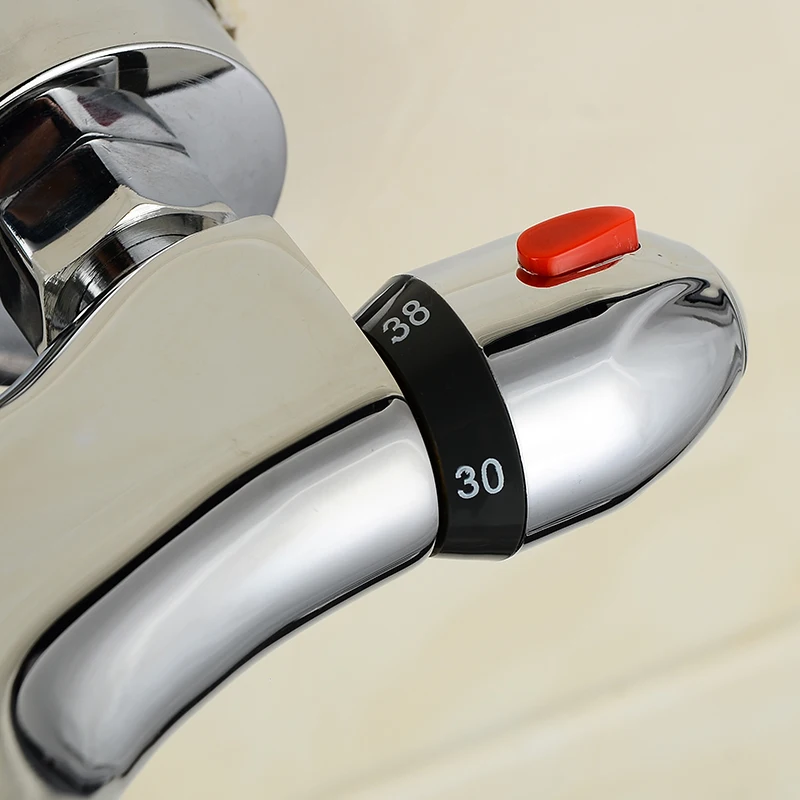 ROVATE Factory Wholesaler Bathroom Bathtub Thermostatic Faucet Shower, Modern Smart Thermostat Hot and Cold Mixing Valve