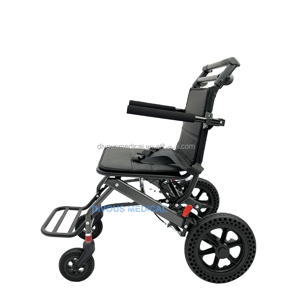 New product high-quality ultra-lightly folding manual travel wheelchair for disabled and  elderly could carry on the plane