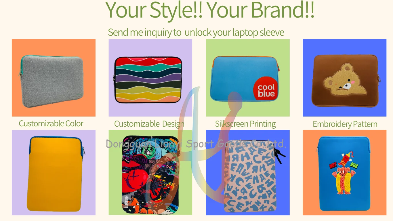 China Manufacturer OEM ODM Creative Fruit Pattern Neoprene Computer Pouch Colorful tech accessory Durable and Fashionable