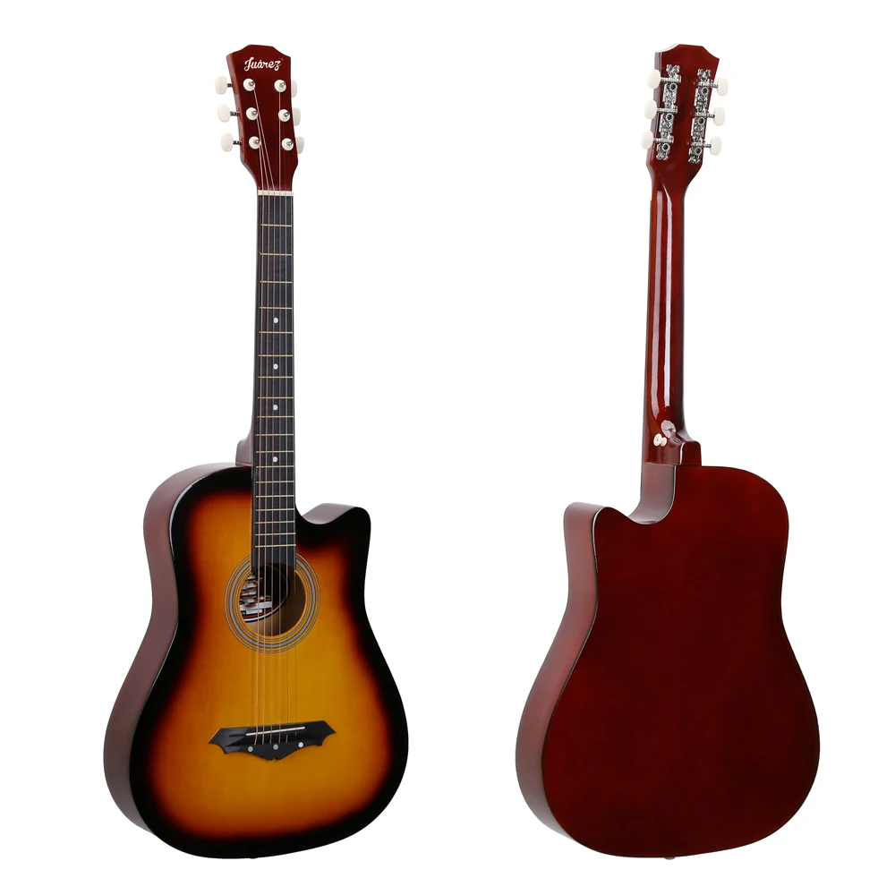 Online Store Best Seller Colorful Guitar Cheap Wholesale Custom Logo 6 Steel Strings Acoustic Guitar 38 inch Guitar for beginner