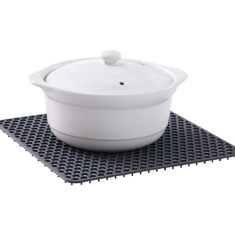 Silicone Sink Mat Foldable Non-Slip Soaking Pad Grid Accessory Rear Drain Kitchen Sink Protector Mats