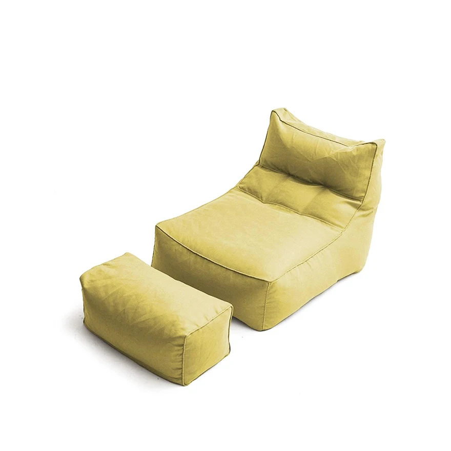 Multi function Chair Adults Living Room nordic Bean Bag Sofa triangle cotton and linen lazy beanbag sofa