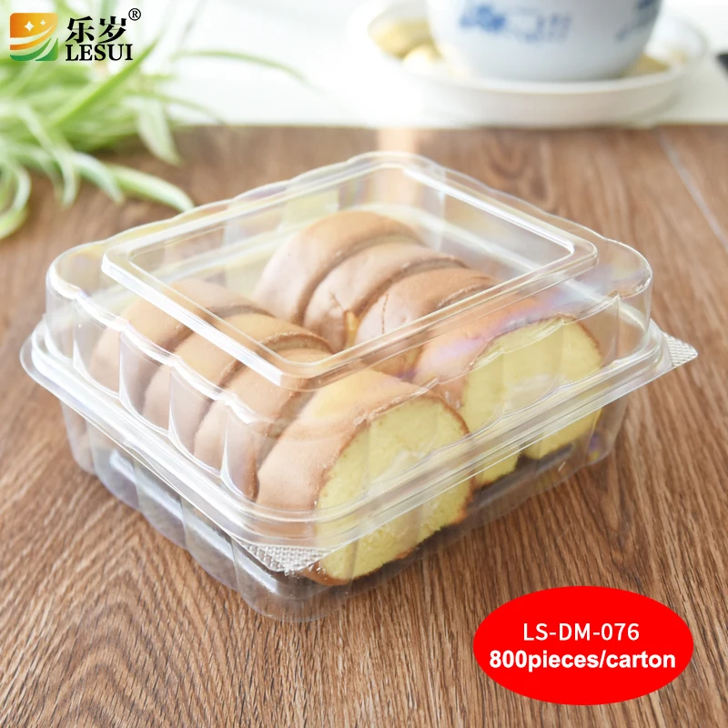 Wholesale Custom Durable Clear Plastic Cake Bakery To Go Container Packaging Transparent Plastic Bakery Packaging Food Box