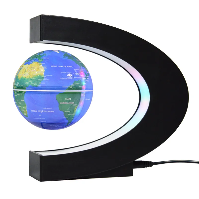 Новейший светодиодный магнитный левитационный вращающийся Ночной светильник с глобусом плавающая карта мира лампа новинка шариковый подарок для детей на день рождения