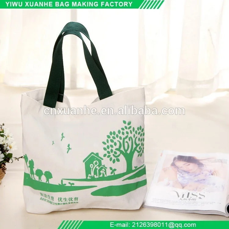 New Custom  Eco Reusable Cotton Canvas Bags American Flag Shopping Tote Bag