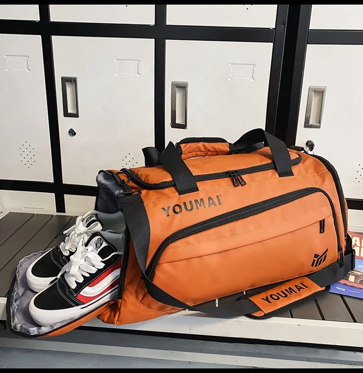Wholesale Custom Logo GYM Dry and Wet Separation Travel Duffel Sports Bags with Shoe Compartment for Women and Men