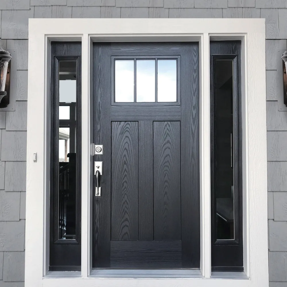 Residential Pivot Wood Doors Modern Exterior Solid Wood Front Doors Aluminium Main Doors