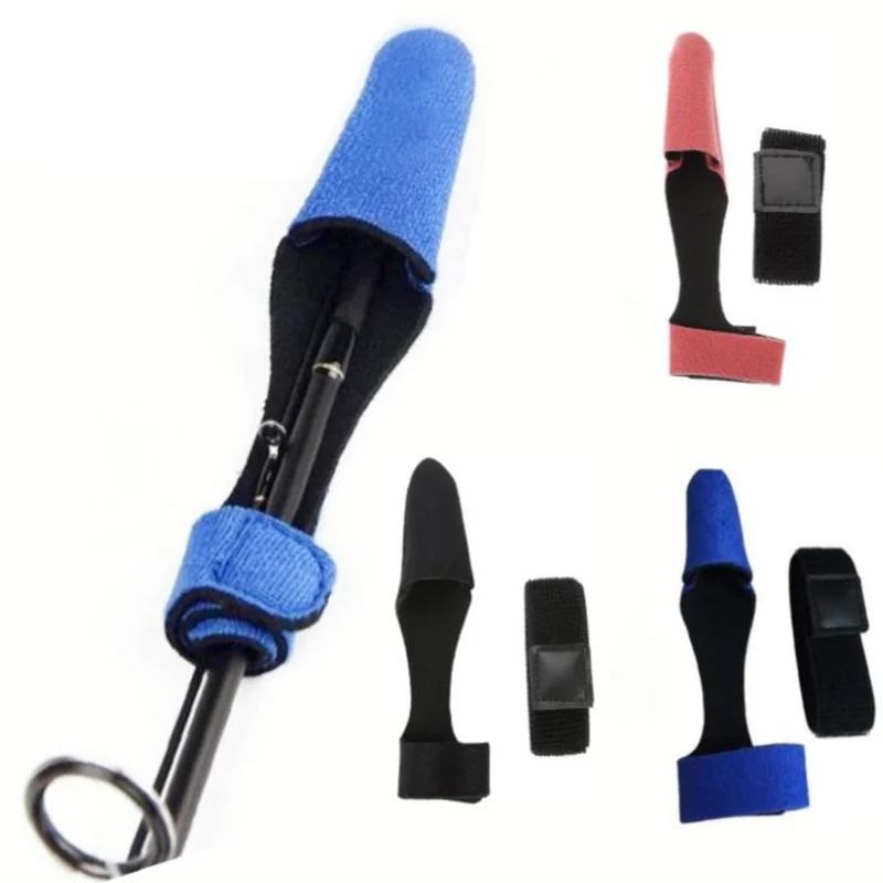 Wholesale Fishing Accessories Neoprene colourful Fishing Rod Tip Covers Set Protector Cap + Rod Strap Set