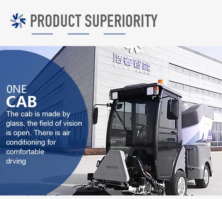 China Manufacturer  100% full electric-powered street road sweeper cleaning equipment machine