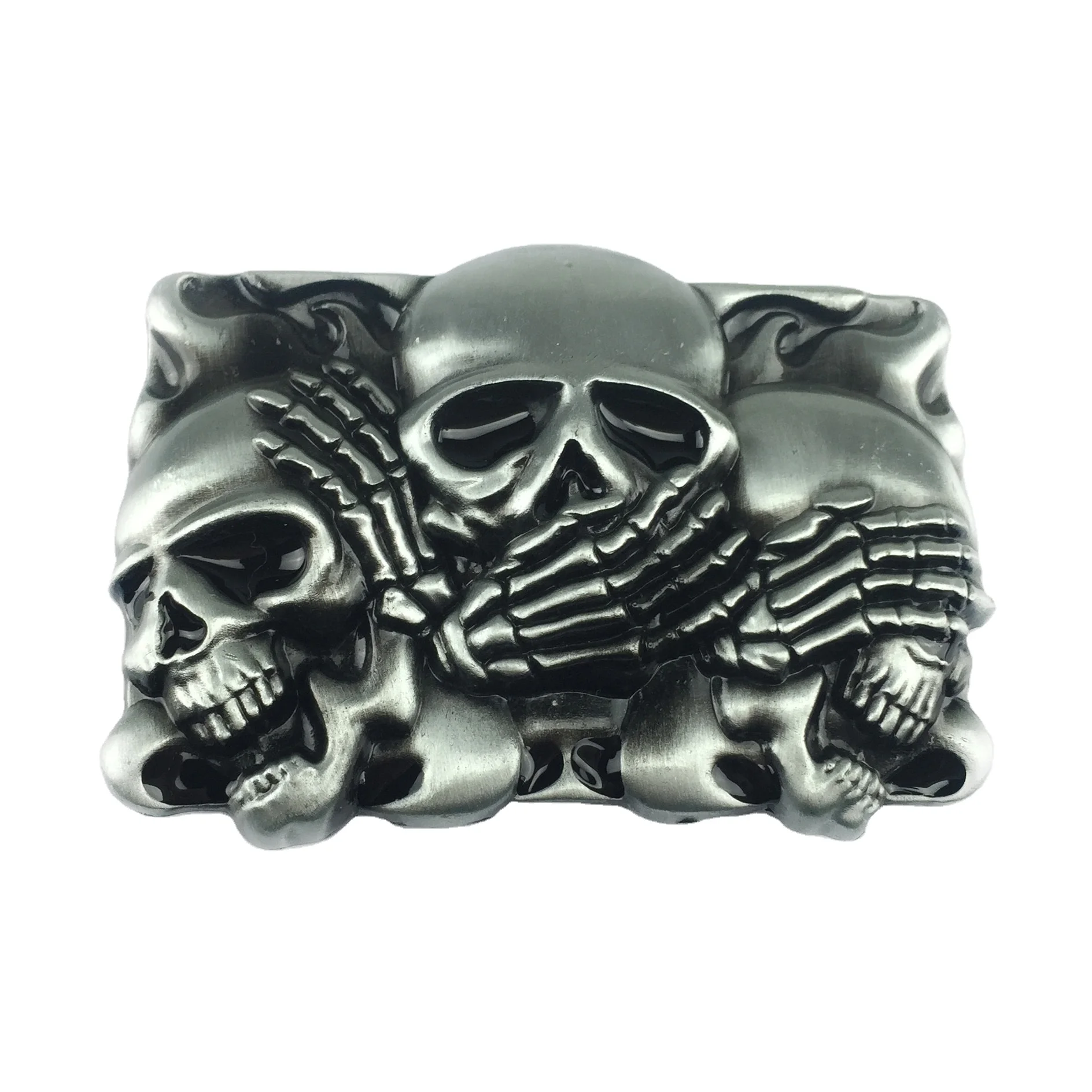 Factory Direct Zinc Alloy Skull Belt Buckle Customizable Logo Western cowgirl Belt Buckle Western cowboy for Belts