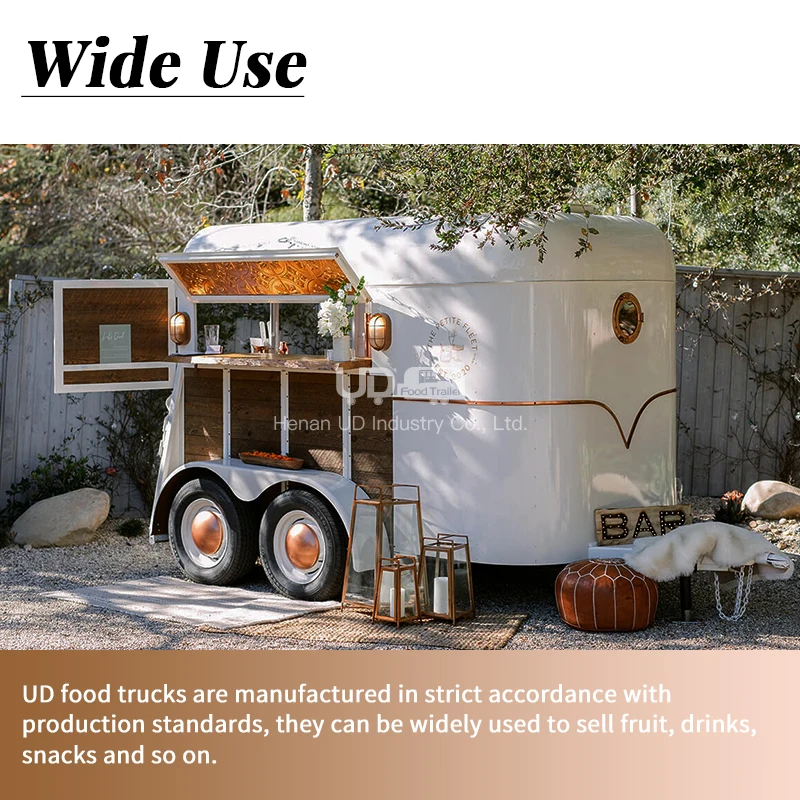 UrDream Small Buffet Bakery Shop Street Food Cart Trailer With American Standard Mobile Food Dining Car Mobile Bar Trailers