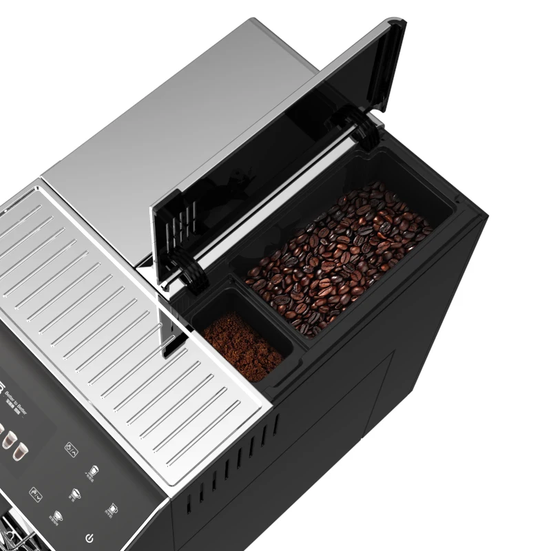 BTB Commercial Office Automatic Self Clean Cappuccino Latte Espresso Coffee Machine From Bean to Cup With Grinder