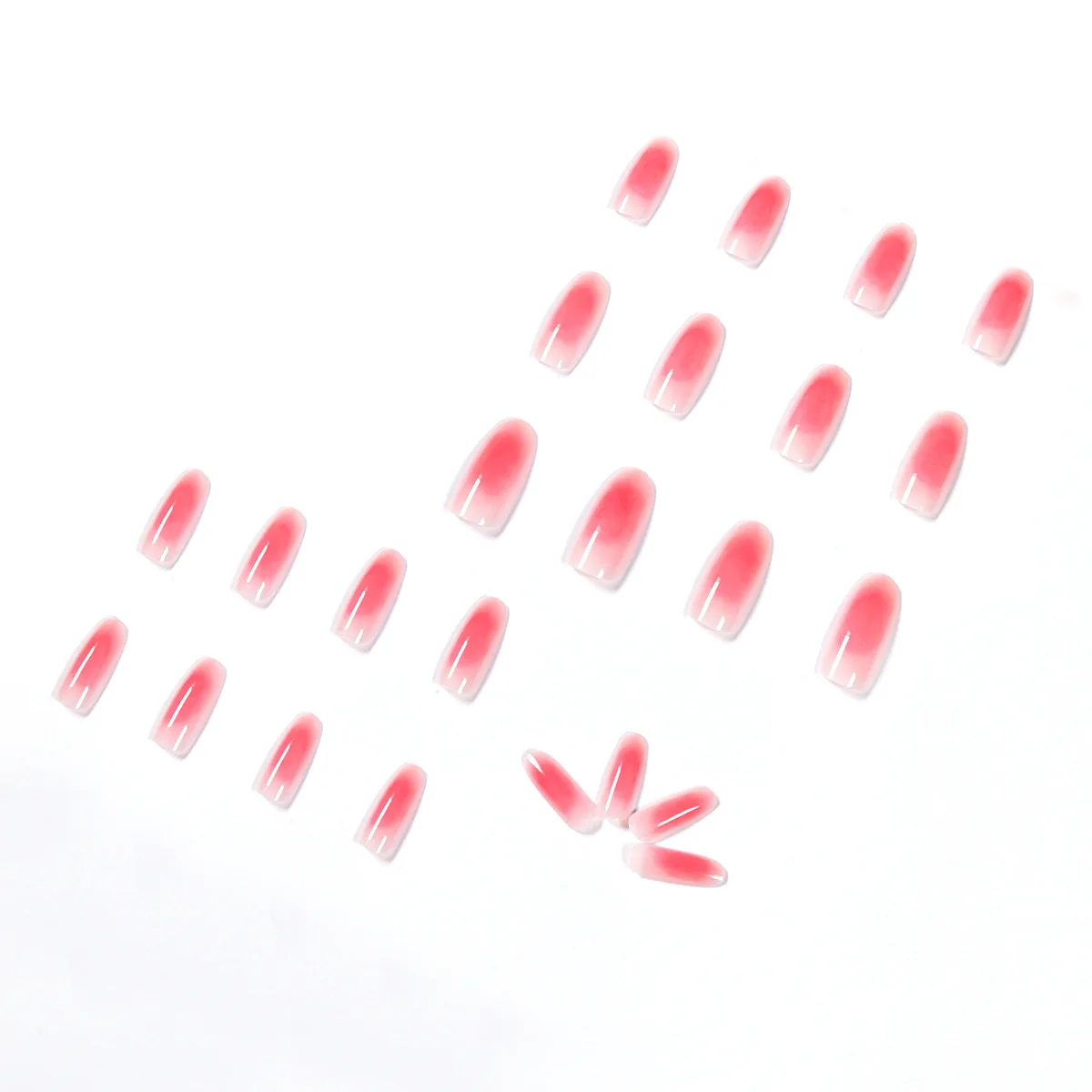 24pcs Sweet Summer False Press On Nails Pink Candy Color Press On Nails 2022 Professional Manicures Beauty Decoration For Nails