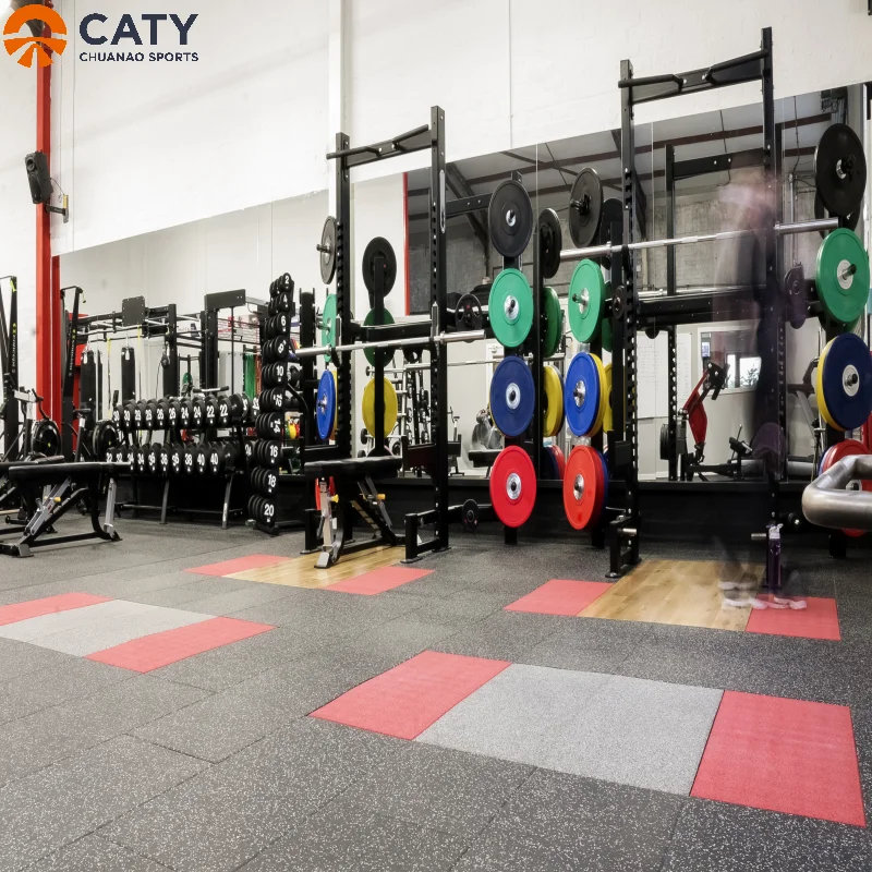 Top selling Gym Lock Rubber Floor Mat for weightlifting floor Epdm Colored Granule Noise Reduction Gym Rolls Rubber Flooring Mat